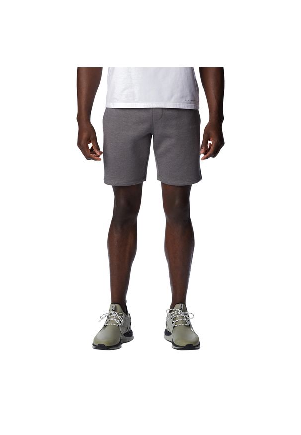 columbia - Spodenki trekkingowe męskie Columbia Logo Fleece. Kolor: szary. Długość: krótkie. Sport: turystyka piesza