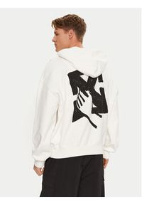 OFF-WHITE - Off-White Bluza OMBB110S23FLE0030110 Biały Regular Fit. Kolor: biały. Materiał: bawełna #4