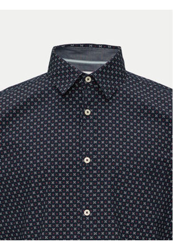 s.Oliver Koszula 2149815 Granatowy Slim Fit. Kolor: niebieski. Materiał: bawełna