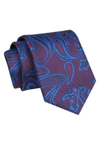 Alties - Krawat - ALTIES - Czerwono-Niebieski w Duże Wzory. Kolor: wielokolorowy, czerwony, niebieski. Materiał: tkanina. Styl: elegancki, wizytowy