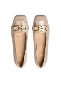 Clarks Czółenka Nyta45 Court 26181319 Beżowy. Kolor: beżowy. Materiał: lakier, skóra #6
