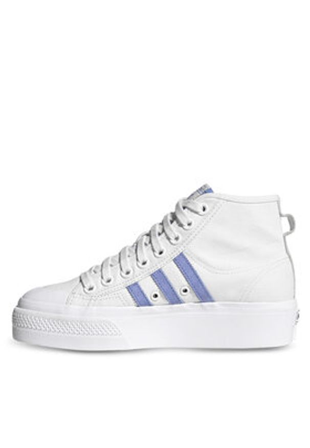 Adidas - adidas Sneakersy Nizza Platform Mid FZ6189 Biały. Kolor: biały. Materiał: materiał. Obcas: na platformie
