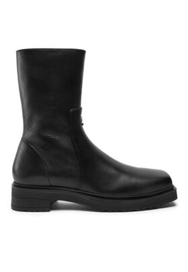 Patrizia Pepe Botki 2Y0016/L078-K103 Czarny. Kolor: czarny. Materiał: skóra