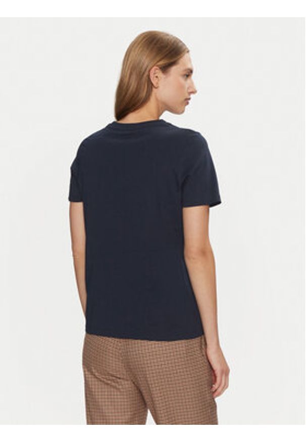 TOMMY HILFIGER - Tommy Hilfiger T-Shirt WW0WW43895 Granatowy Regular Fit. Kolor: niebieski. Materiał: bawełna