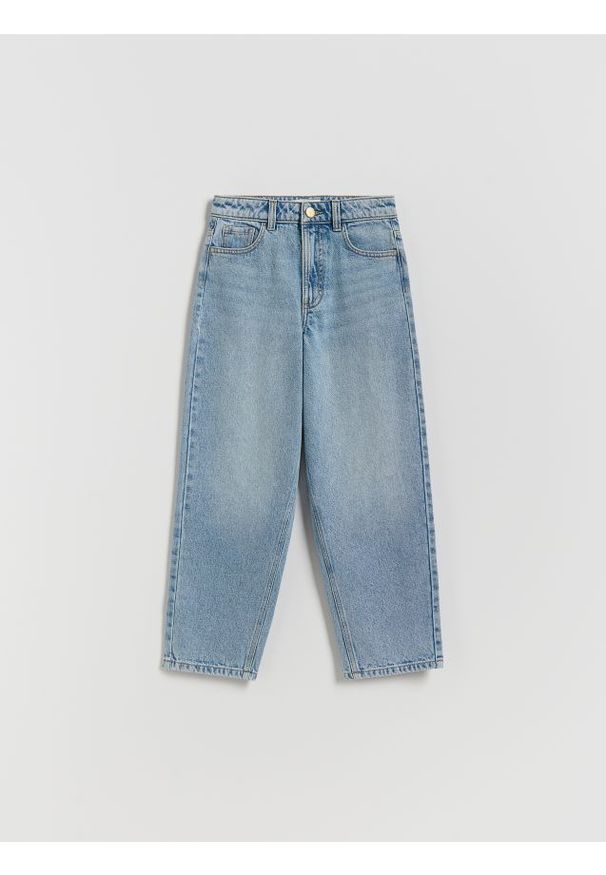 Reserved - Jeansy baggy - niebieski. Kolor: niebieski