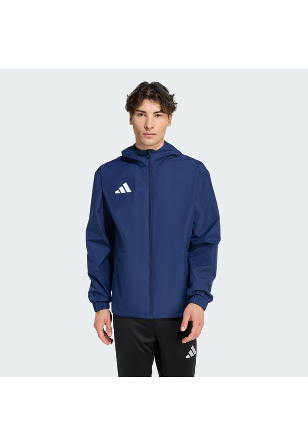 Adidas - Kurtka Entrada26 All Weather. Kolor: niebieski, wielokolorowy, biały. Sport: piłka nożna