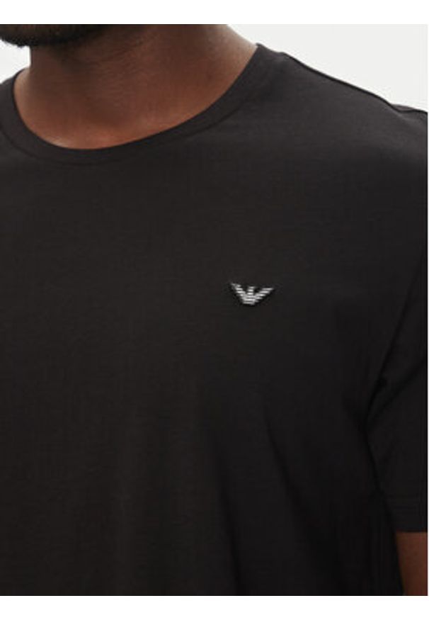 Emporio Armani T-Shirt EM000574 AF12331 UC001 Czarny Regular Fit. Kolor: czarny. Materiał: bawełna