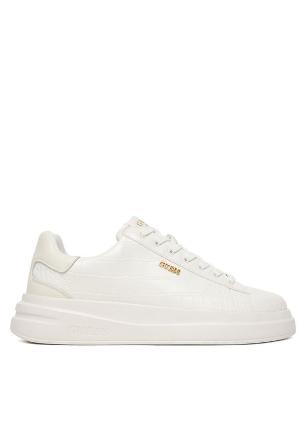 Guess Sneakersy FMPELA ELE12 Biały. Kolor: biały. Materiał: syntetyk, skóra