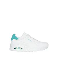 skechers - Buty do chodzenia damskie Skechers 177092WMNT. Kolor: biały, wielokolorowy, zielony. Materiał: materiał, syntetyk. Szerokość cholewki: normalna. Sport: turystyka piesza