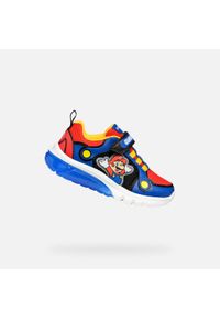 Buty dziecięce Geox Ciberdron. Kolor: czerwony, niebieski, wielokolorowy. Sport: turystyka piesza