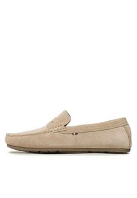 TOMMY HILFIGER - Tommy Hilfiger Mokasyny Casual Hilfiger Suede Driver FM0FM04271 Beżowy. Okazja: na co dzień. Kolor: beżowy. Materiał: zamsz, skóra. Styl: casual