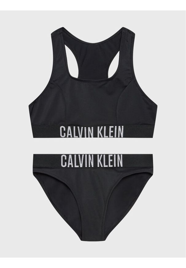 Calvin Klein Swimwear Strój kąpielowy KY0KY00027 Czarny. Kolor: czarny. Materiał: syntetyk