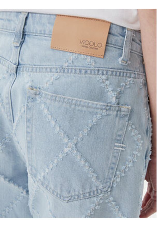 ViCOLO Jeansy DD5023 Błękitny Straight Leg. Kolor: niebieski