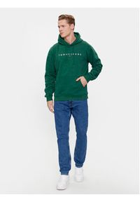 Tommy Jeans Bluza Tjm Reg Linear Logo Hoodie Ext DM0DM17985 Zielony Regular Fit. Kolor: zielony. Materiał: bawełna #3
