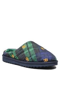 TOMMY HILFIGER - Tommy Hilfiger Kapcie Quilted Home Slipper Blackwatch FW0FW06913 Granatowy. Kolor: niebieski. Materiał: materiał