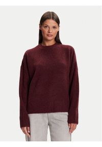 Vero Moda Sweter Boom 10320463 Bordowy Loose Fit. Kolor: czerwony. Materiał: syntetyk