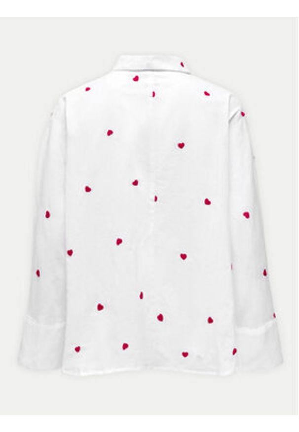 only - ONLY Koszula New 15283743 Biały Box Fit. Kolor: biały. Materiał: bawełna