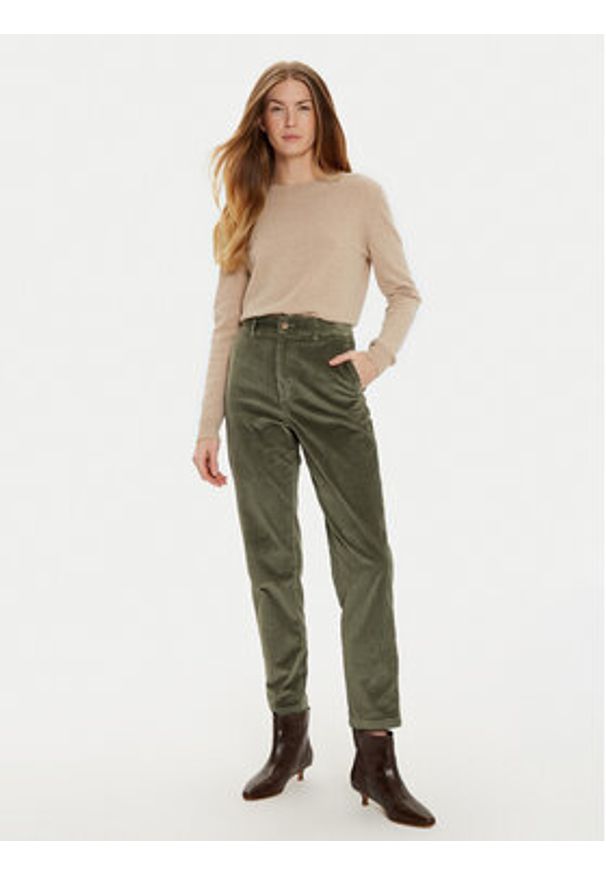 United Colors of Benetton - United Colors Of Benetton Spodnie materiałowe 4ZENDF07H Khaki Relaxed Fit. Kolor: brązowy. Materiał: bawełna