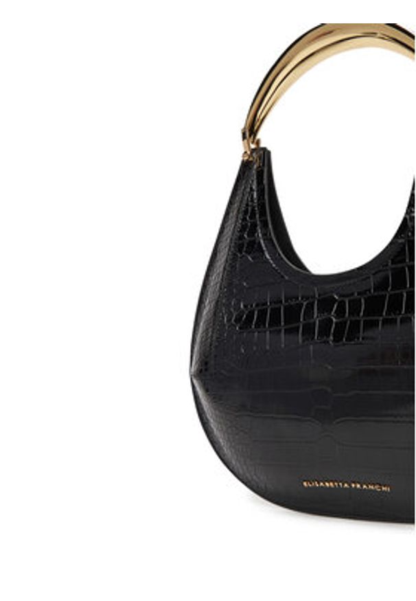 Elisabetta Franchi Torebka BS-28A 56E2-V520 Czarny. Kolor: czarny. Materiał: skórzane