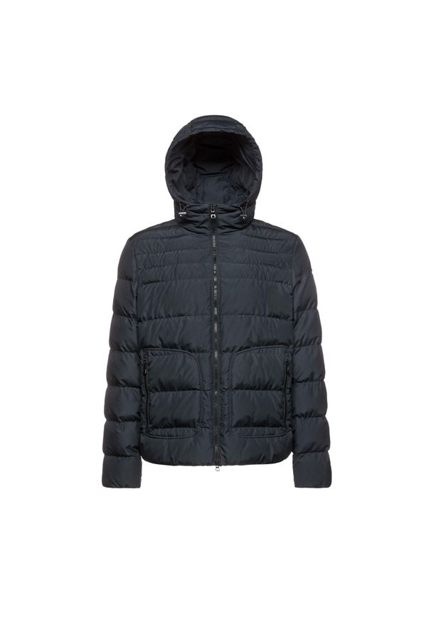 Kurtka z kapturem Geox Magnete. Typ kołnierza: kaptur. Kolor: niebieski. Materiał: puch. Styl: elegancki