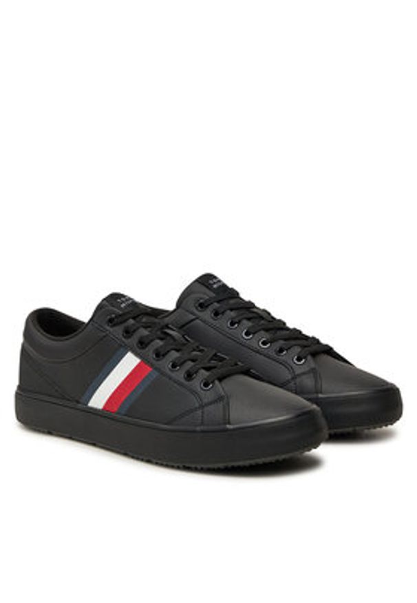 TOMMY HILFIGER - Tommy Hilfiger Sneakersy FM0FM05199 Czarny. Kolor: czarny. Materiał: skóra