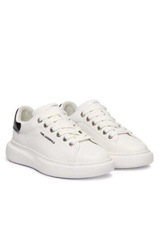 Karl Lagerfeld - KARL LAGERFELD Sneakersy Kore KL66525 Biały. Kolor: biały. Materiał: skóra