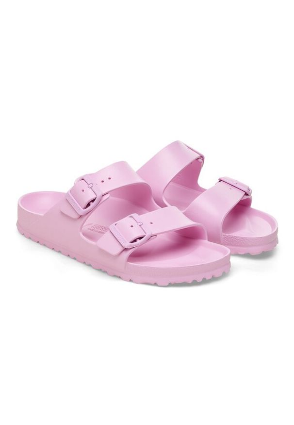 Birkenstock - Klapki damskie BIRKENSTOCK ARIZONA EVA FONDANT PINK. Okazja: na plażę, na co dzień, na spacer. Kolor: różowy. Materiał: materiał. Wzór: paski. Sezon: lato. Styl: klasyczny, casual
