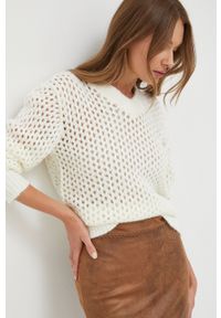 Silvian Heach sweter damski kolor beżowy ciepły. Kolor: beżowy. Materiał: dzianina #2