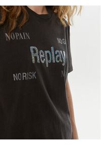 Replay T-Shirt W3072A.000.22658M Czarny Regular Fit. Kolor: czarny. Materiał: bawełna #8