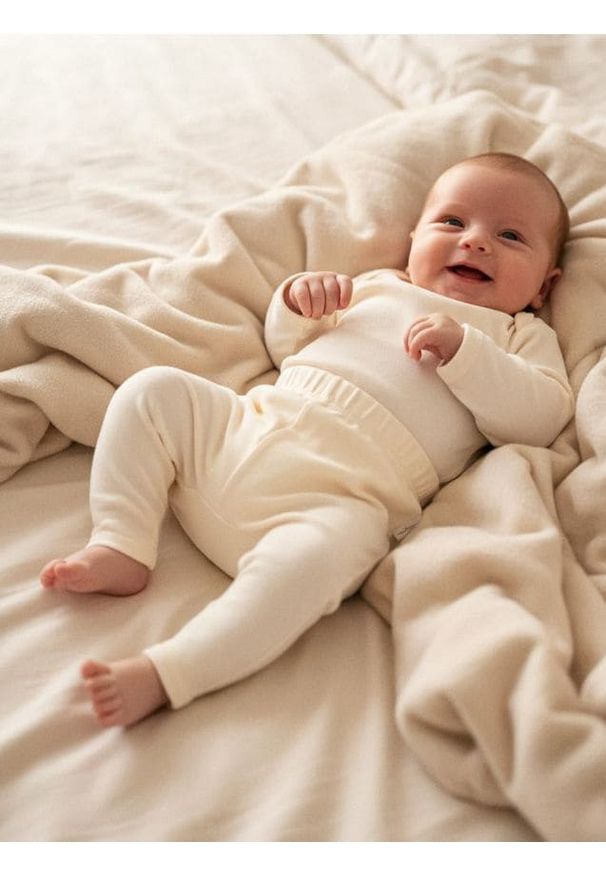 Sinsay - Spodnie dresowe basic - kremowy. Kolor: kremowy. Materiał: dresówka