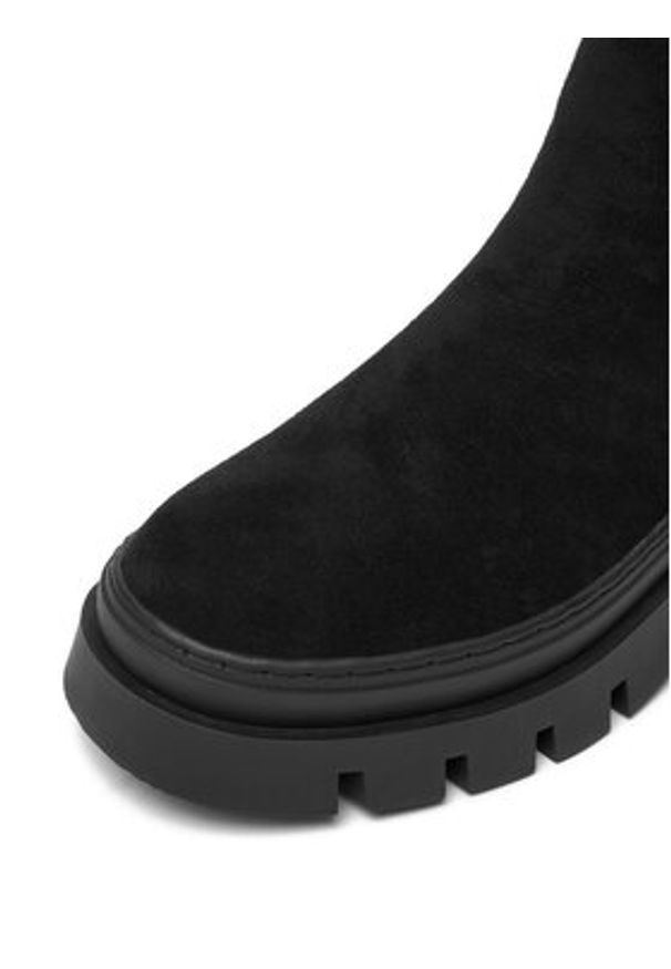 DeeZee Botki HX21069-1A Czarny. Kolor: czarny. Materiał: materiał