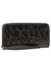 Armani Exchange Duży Portfel Damski 948451 CC794 00020 Czarny. Kolor: czarny. Materiał: skóra