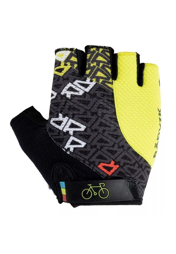 RADVIK - Męskie Rękawiczki Bez Palców Z Logo Runde. Kolor: czarny, zielony, wielokolorowy. Sport: turystyka piesza