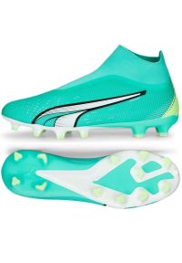 Buty Puma Ultra Match Ll FG/AG M 107243 03 zielone zielone. Kolor: zielony. Materiał: materiał, dzianina, syntetyk. Szerokość cholewki: normalna. Sport: piłka nożna #4