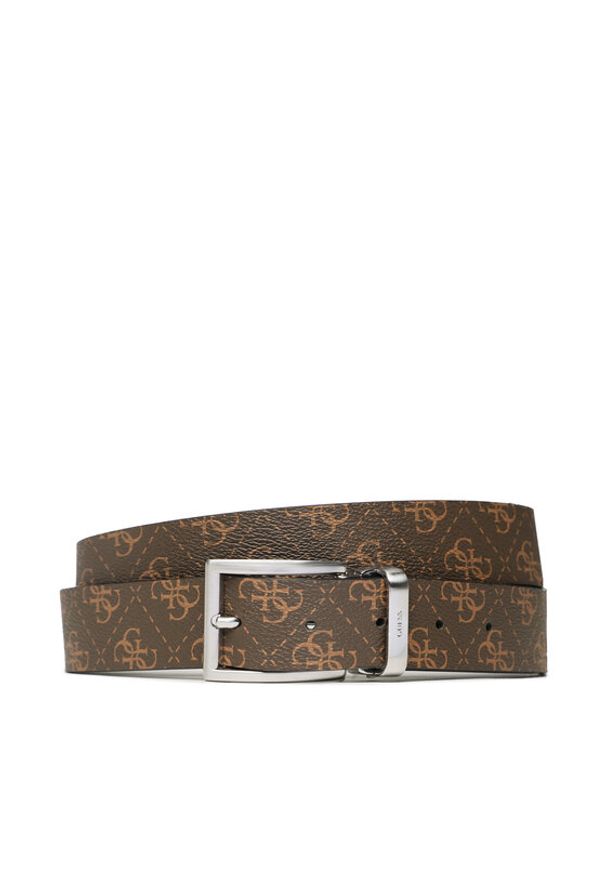 Guess Pasek Męski Vezzola Belts BM7541 LEA35 Brązowy. Kolor: brązowy. Materiał: skóra