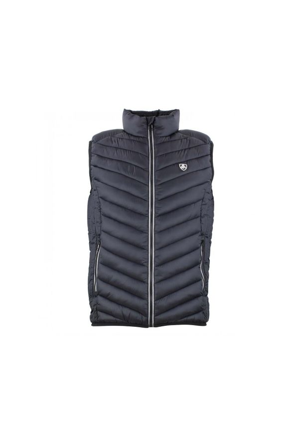 PEAK MOUNTAIN - Cienka kurtka puchowa bez rękawów Peak Mountain. Typ kołnierza: kołnierzyk stójkowy. Kolor: czarny. Materiał: puch. Długość rękawa: bez rękawów. Sport: turystyka piesza