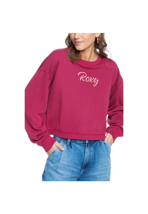 Bluza sportowa damska Roxy Break Away. Kolor: fioletowy. Materiał: poliester, bawełna