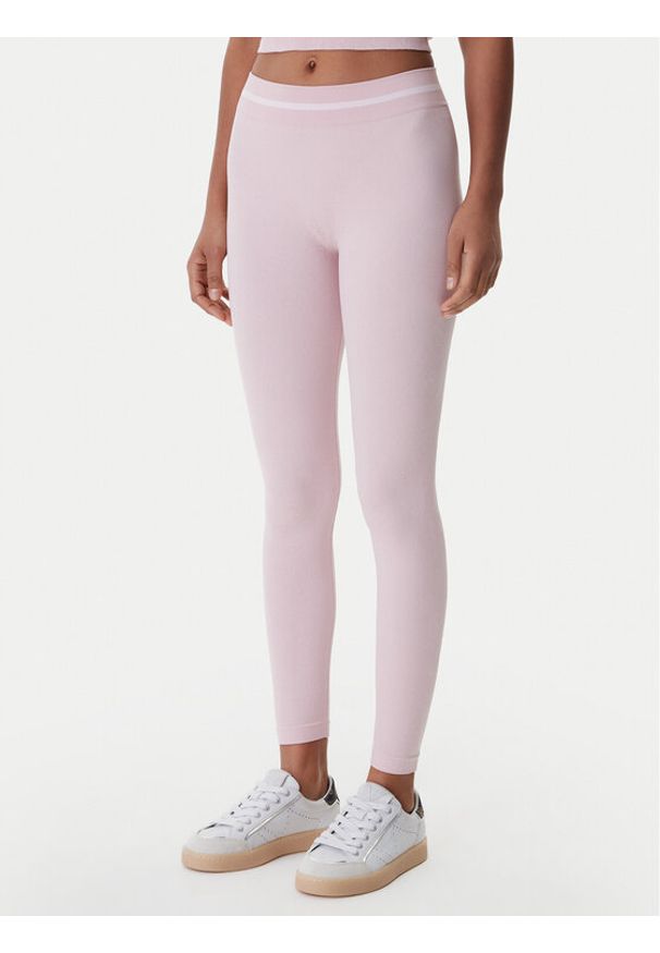 Guess Legginsy V6RB05 Z4692 Różowy Slim Fit. Kolor: różowy. Materiał: syntetyk