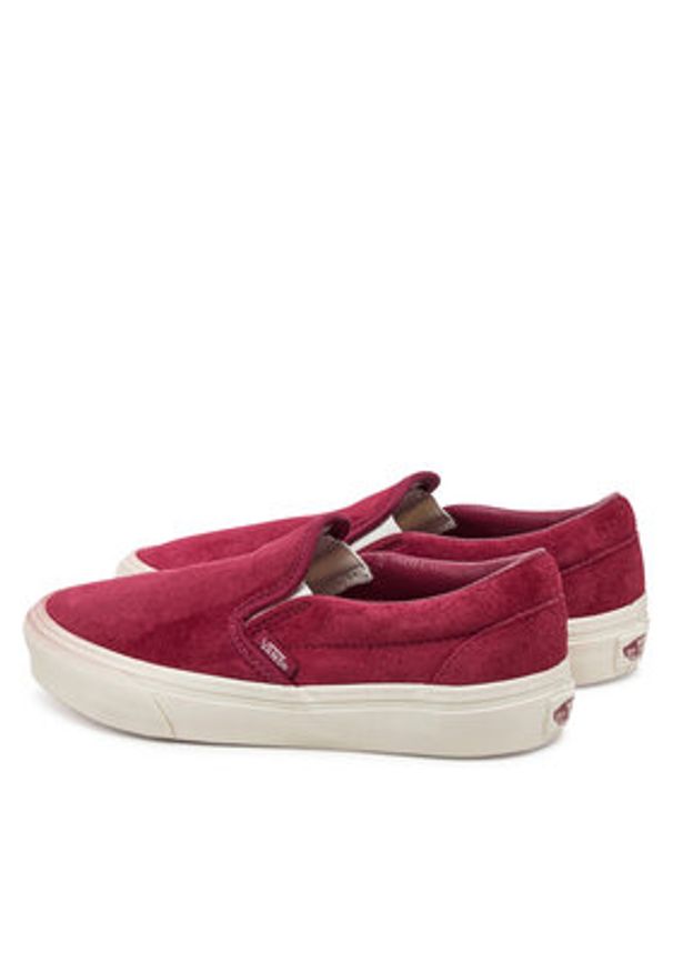 Vans Tenisówki Classic Slip-On VN000D6YZCF1 Bordowy. Zapięcie: bez zapięcia. Kolor: czerwony. Materiał: materiał