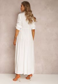 Renee - Biała Sukienka Hillcrest. Kolor: biały. Długość rękawa: długi rękaw. Typ sukienki: koszulowe. Długość: maxi #6