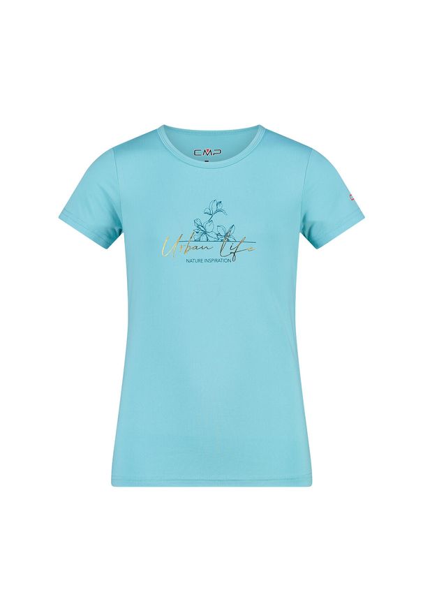 Koszulka dla dziewczynki CMP. Kolor: niebieski. Sport: turystyka piesza