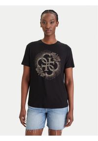 Guess T-Shirt E6GI01 K68D2 Czarny Regular Fit. Kolor: czarny. Materiał: wiskoza #1