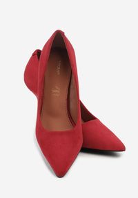 Born2be - Czerwone Szpilki Vices ze Skórzaną Wkładką Afurriva. Okazja: na co dzień. Kolor: czerwony. Materiał: skóra. Obcas: na szpilce. Styl: casual, elegancki #4