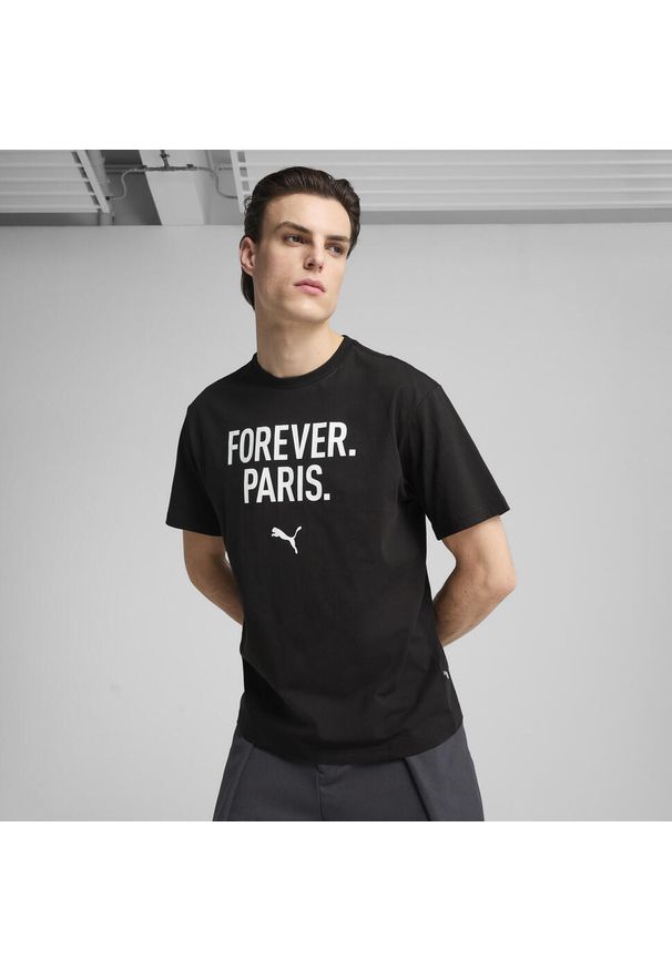 Puma - Męska koszulka Concept 2 Paris o luźnym kroju PUMA Black. Kolor: czarny. Sport: fitness