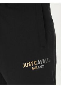 Just Cavalli Spodnie dresowe 76OAAG24 Czarny Regular Fit. Kolor: czarny. Materiał: bawełna #4