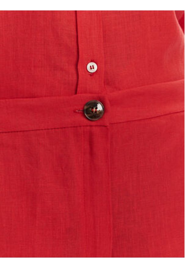 Marella Kuloty Silvana 2515131022 Czerwony Regular Fit. Kolor: czerwony. Materiał: len