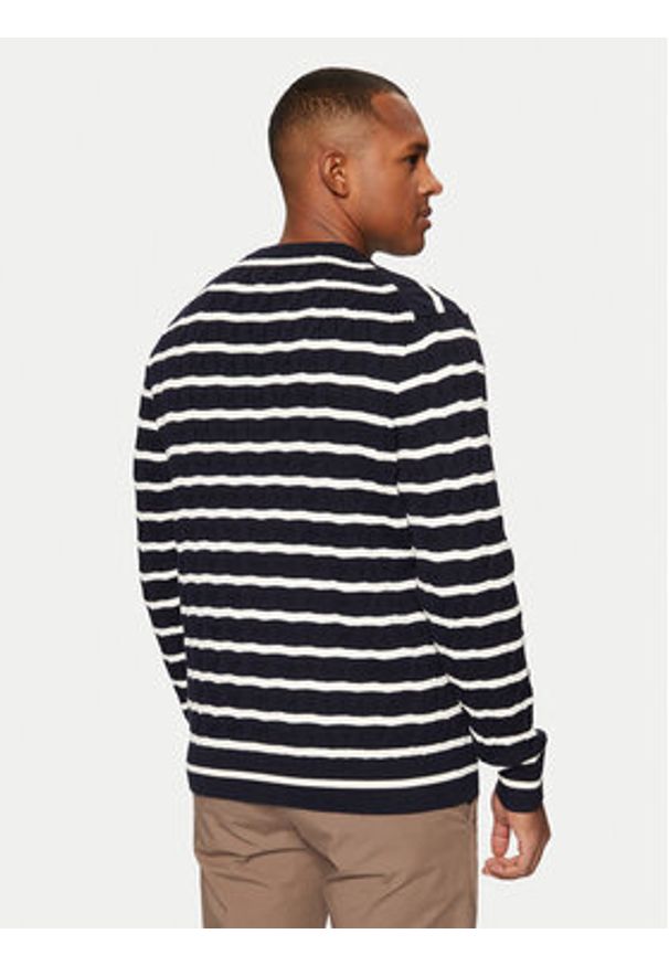 TOMMY HILFIGER - Tommy Hilfiger Sweter MW0MW33132 Granatowy Relaxed Fit. Kolor: niebieski. Materiał: bawełna