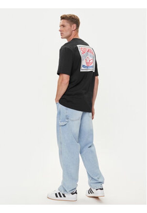 Adidas - adidas T-Shirt Wabash JW0161 Czarny Loose Fit. Kolor: czarny. Materiał: bawełna