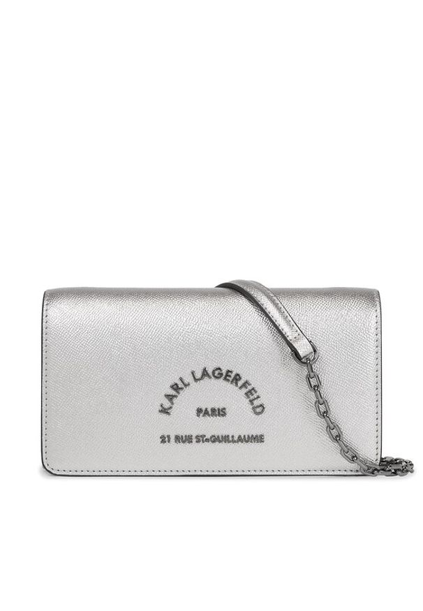 Karl Lagerfeld - KARL LAGERFELD Torebka 240W3247 Srebrny. Kolor: srebrny. Materiał: skórzane
