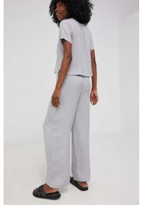 Answear Lab bluzka i spodnie z lnem damski kolor szary. Kolor: szary. Materiał: len #7